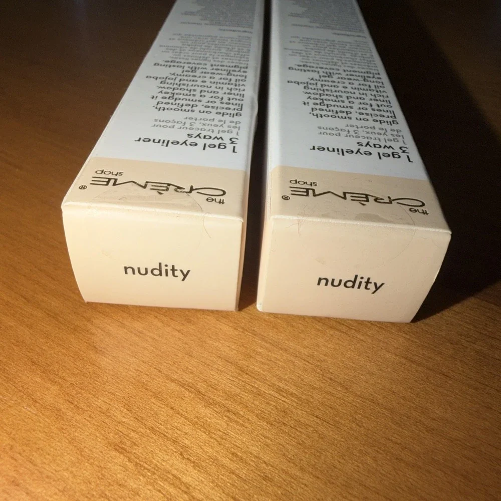 NEW The Creme Shop 3-in-1 Chroma Gel Crème Eyeliner Nudity Highly Pigmented X 2